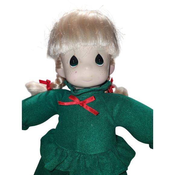 Precious Moments Nikki 1995 Christmas Doll Porcelain Head Hands - Picture 2 of 6